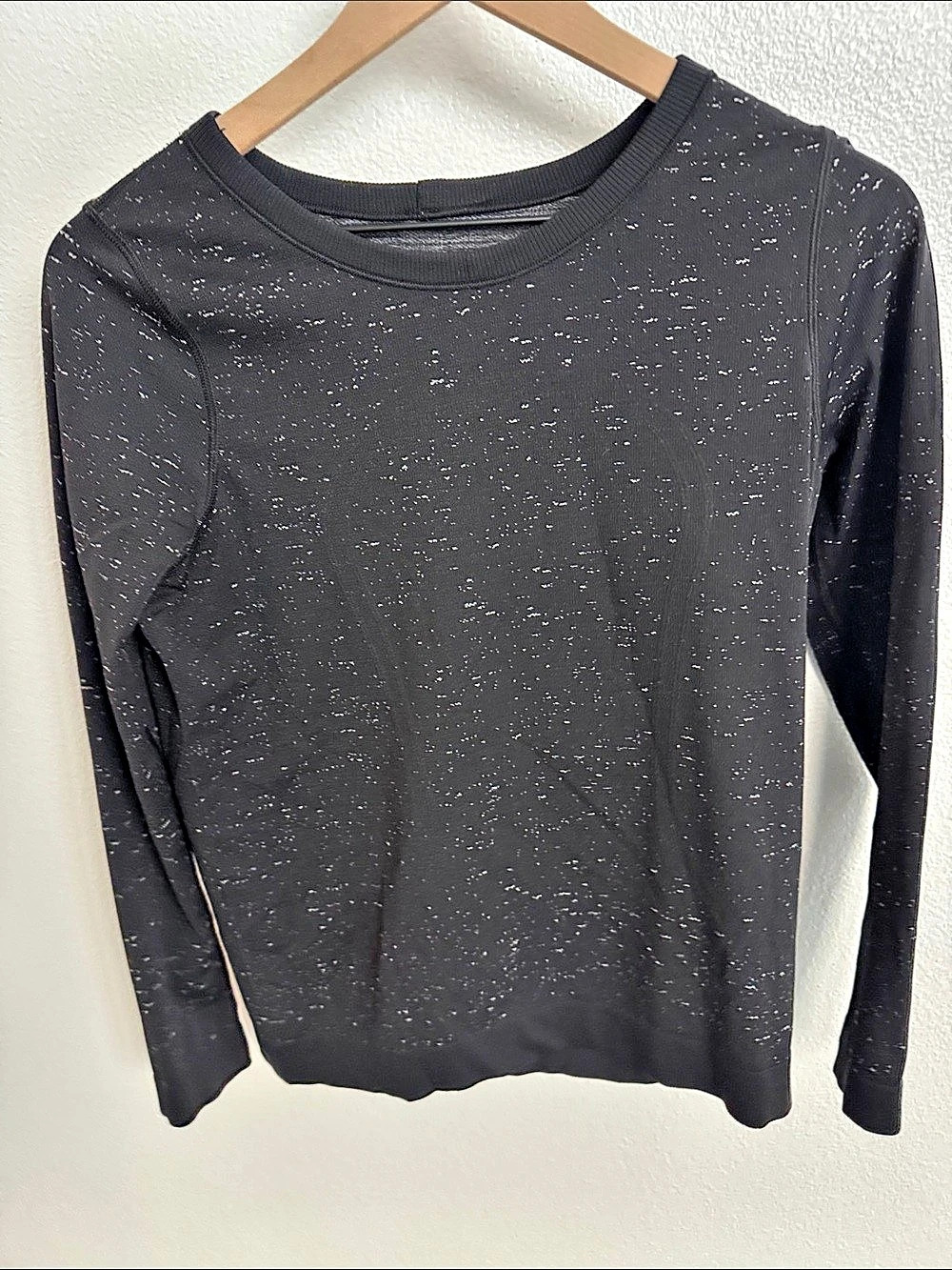 lululemon Sweat Embrace Long Sleeve Black Top 6